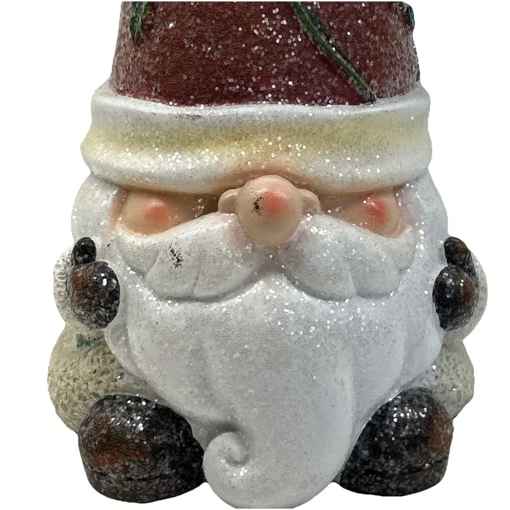 Vintage Lighted Santa‎ Clause Gnome - Tested & Works